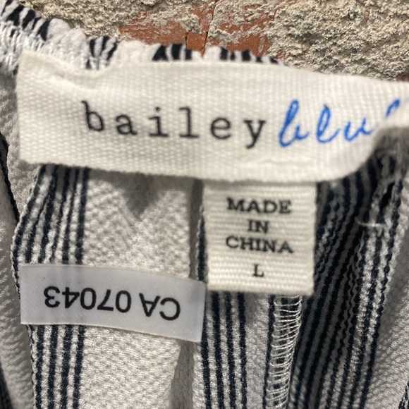 Bailey Blue Striped Off Shoulder Maxi Ruffle Hem Coastal Dress - Picture 3 of 5